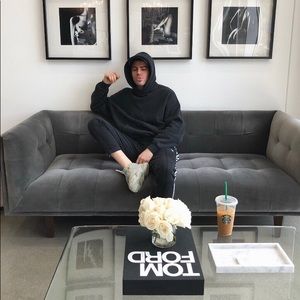 Fear of God Black oversized essentials hoodie